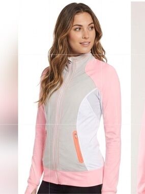 Lululemon Run: Beach Runner Jacket Dune/Bleached Coral/White